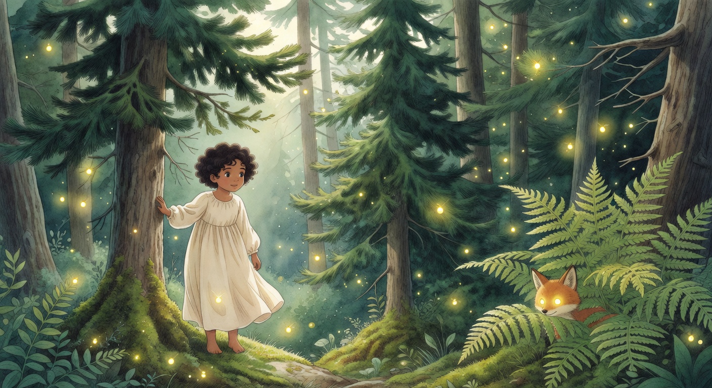 Illustration of Sofia in The Whispering Forest